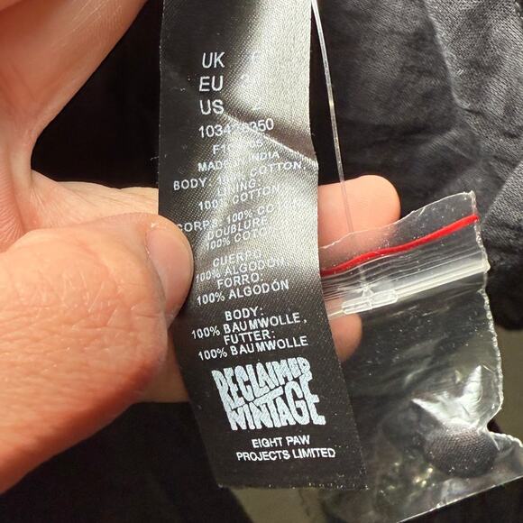 Reclaimed vintage teired long sleeve mini dress womens 2 whimsigoth witchy fairy - Picture 4 of 8